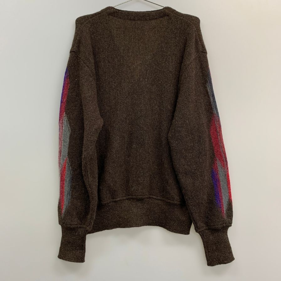 美品◆ヨネトミ コーヘン ウール アルパカ カーディガン メンズ サイズ L マルチカラー 米富 KOOHEM 【AFB45】
