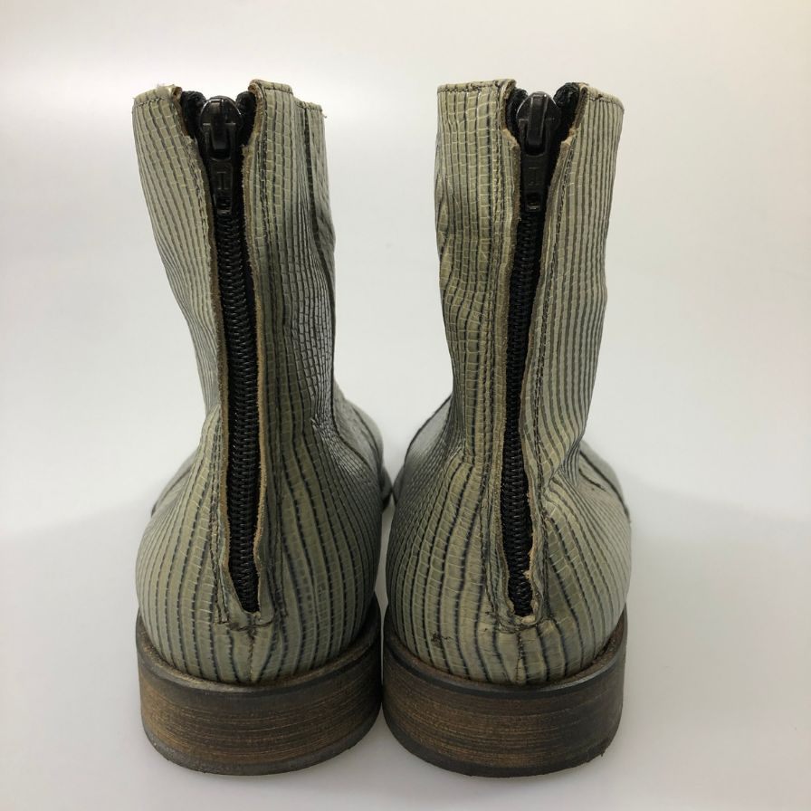 ラジョータ ショートブーツ グレー レザー メンズ サイズ42 Lajota 約26.5cm【AFC49】