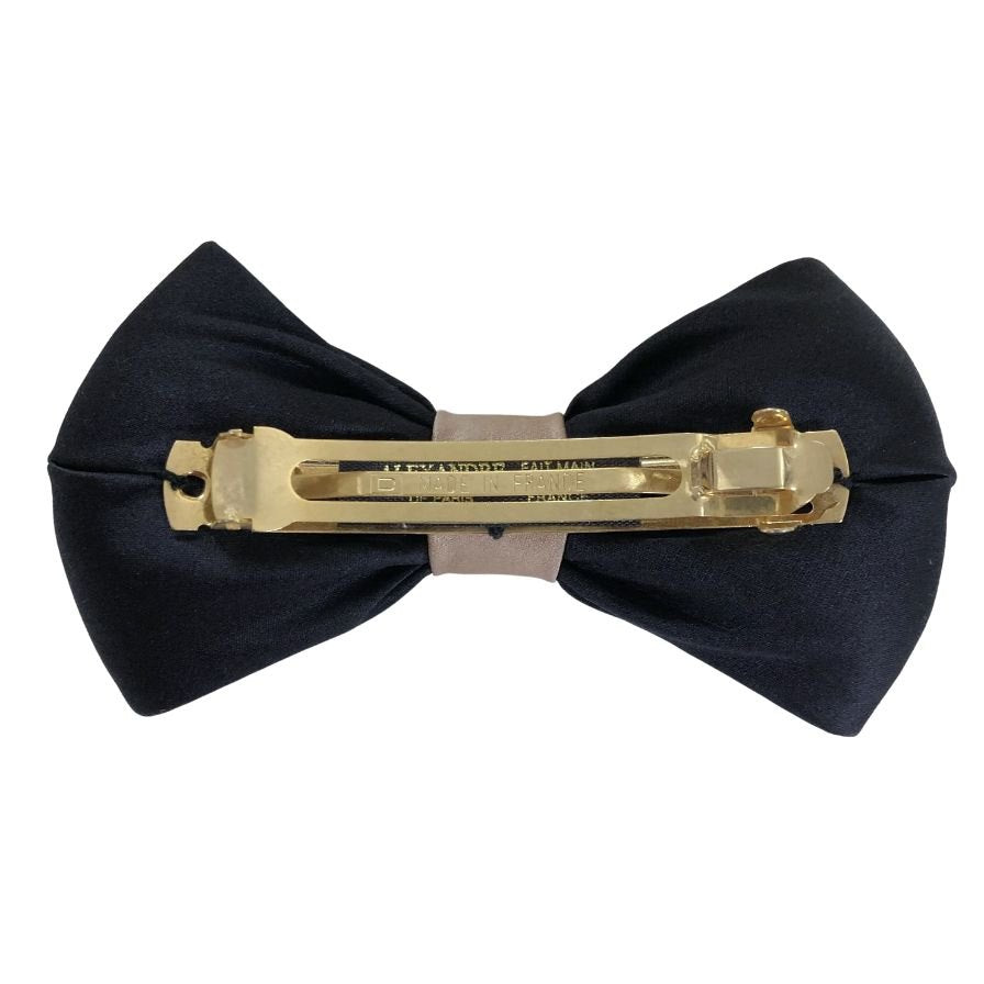 アレクサンドル ドゥ パリ リボンバレッタ 髪留め フランス製 ブラック レディース ALEXANDRE DE PARIS