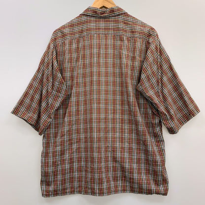 中古◆アロー 開襟シャツ 半袖 チェック コットン USA製 メンズ サイズ15-15 1/2 ARROW 【AFB27】
