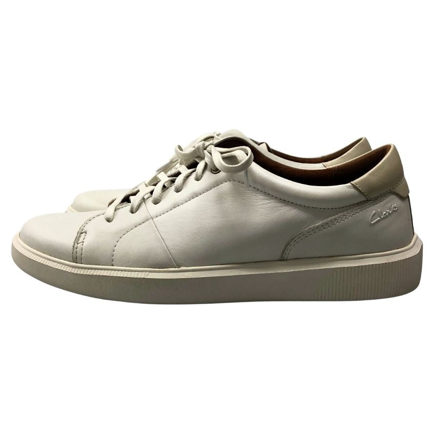 クラークス レザー スニーカー ホワイト サイズ27.0cm メンズ Clarks 約27.0cm【AFC7】