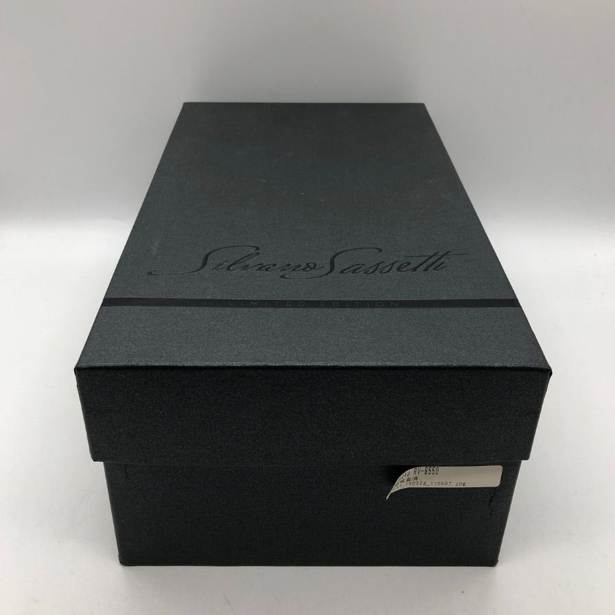 シルバノサセッティ プレーントゥ レザーシューズ ブラック サイズ6 メンズ SILVANO SASSETTI 約25.0cm【AFD13】