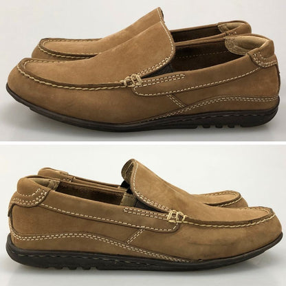 ロックポート アディダス スリッポン ドライビングシューズ スエード メンズ ブラウン系 サイズ24.5cm ROCKPORT adiPRENE by adidas 約24.5cm【AFC3】