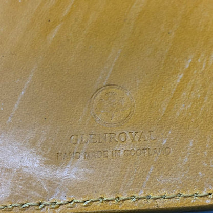 グレンロイヤル 長財布 二つ折り財布 フラップボタン ブライドルレザー イエロー ゴールド金具 GLENROYAL【AFI1】