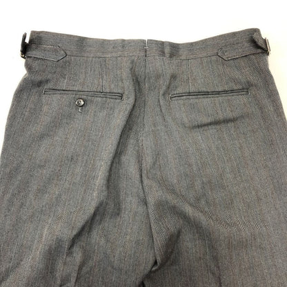 フェンダール パンツ スラックス ウール想定 サイドアジャスター ワンプリーツ メンズ サイズ41 1/2 グレー Fendart 【AFB33】