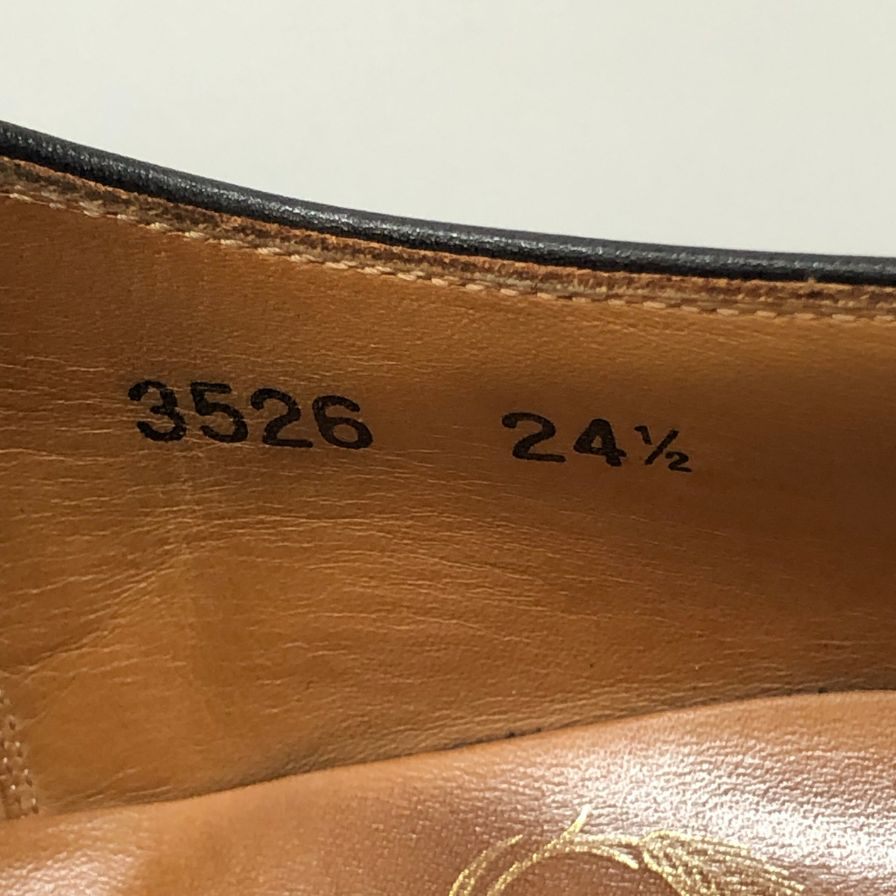スコッチグレイン レザーシューズ アシュランス ストレートチップ 3526 ブラック メンズ サイズ24.5 SCOTCH GRAIN 約24.5cm【AFD7】