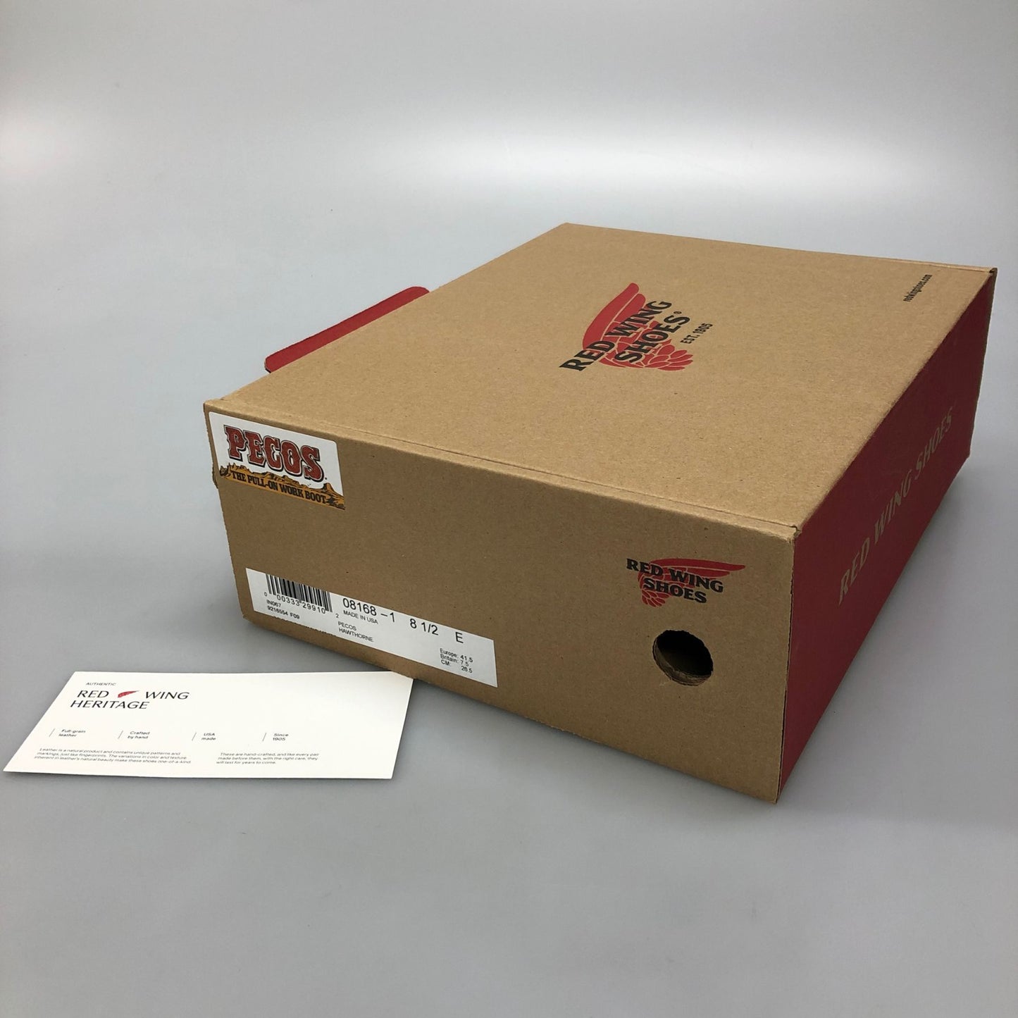 レッドウィング ペコスブーツ スウェード USA製 2025年 8168 ベージュ メンズ サイズUS8.5 RED WING ブーツ 約26.5cm【LA】【中古】