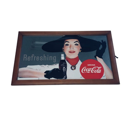パブミラー コカ コーラ  ミラー 鏡 壁掛け レトロ アメリカン Coca-Cola【AFI28】【中古】
