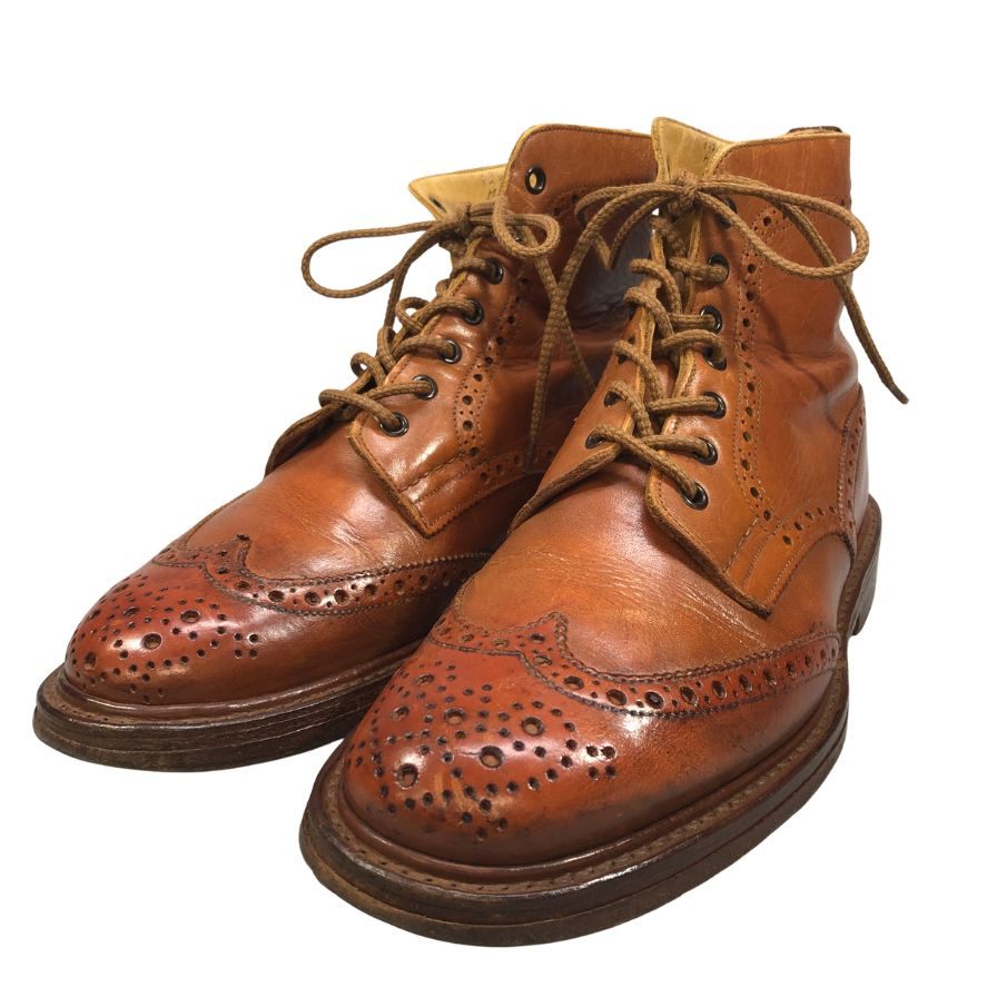 トリッカーズ カントリーブーツ モールトン M2508 ブラウン サイズ8.5 TRICKERS MALTON 約27.0cm【AFC46】