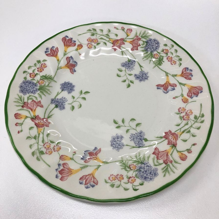 チャーチル 皿 8枚セット 花柄 ホワイト  Churchill【AFI28】【中古】