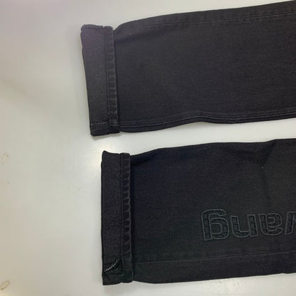 アレキサンダーワン デニムパンツ ロゴ ブラック メンズ サイズ24 alexander wang 【AFB32】