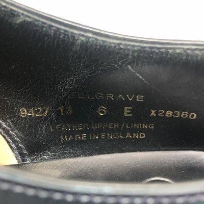 クロケット&ジョーンズ ストレートチップ レースアップシューズ X28360 メンズ ネイビー サイズ6E Crockett & Jones ビジネスシューズ 約25.5cm【LA】【中古】