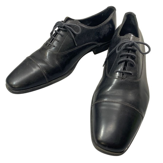 プラダ カーフ レザーシューズ 2EE 190 メンズ サイズ6.5 ブラック PRADA 約25.5cm【AFD6】