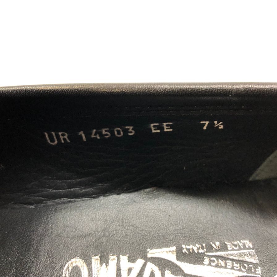 フェラガモ ローファー 14503 ビット ドライビング カーフ ブラック サイズUK7.5 Salvatore Ferragamo 約26.0cm【AFC44-2】