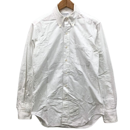 美品◆トムブラウン ボタンダウンシャツ コットン サイズ2 メンズ ホワイト THOM BROWNE 【AFB45】