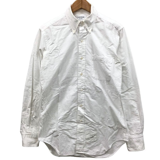美品◆トムブラウン ボタンダウンシャツ コットン サイズ2 メンズ ホワイト THOM BROWNE 【AFB45】