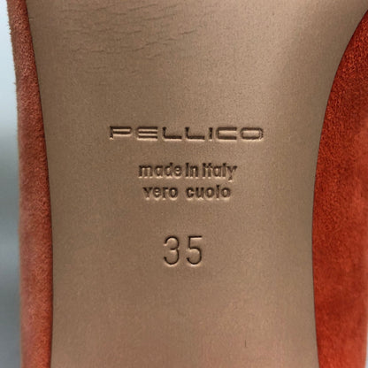 ペリーコ パンプス スエード オレンジ系 35 PELLICO 約22.0cm【AFD7】