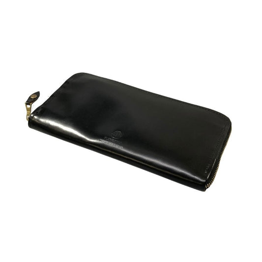 グレンロイヤル 長財布 ラウンドジップ コードバン ブラック ゴールド金具 GLENROYAL【AFI1】