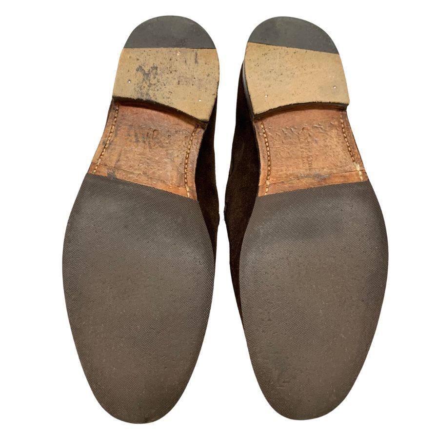 クロケット&ジョーンズ ローファー タッセルローファー ヘイリング スエード ダークブラウン サイズ7.5 CROCKETT&JONES  HAYLING 約26.0cm【AFC41】