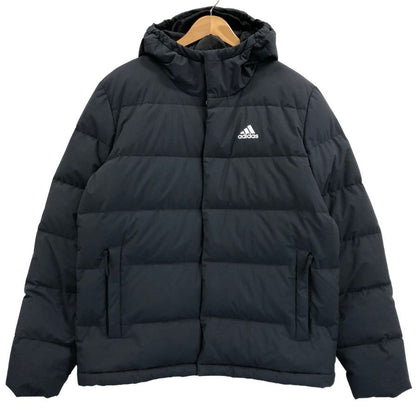 極美品◆アディダス HELIONIC フーデッドダウンジャケット ブラック メンズ サイズM HG8751 ADIDAS 【AFA5】