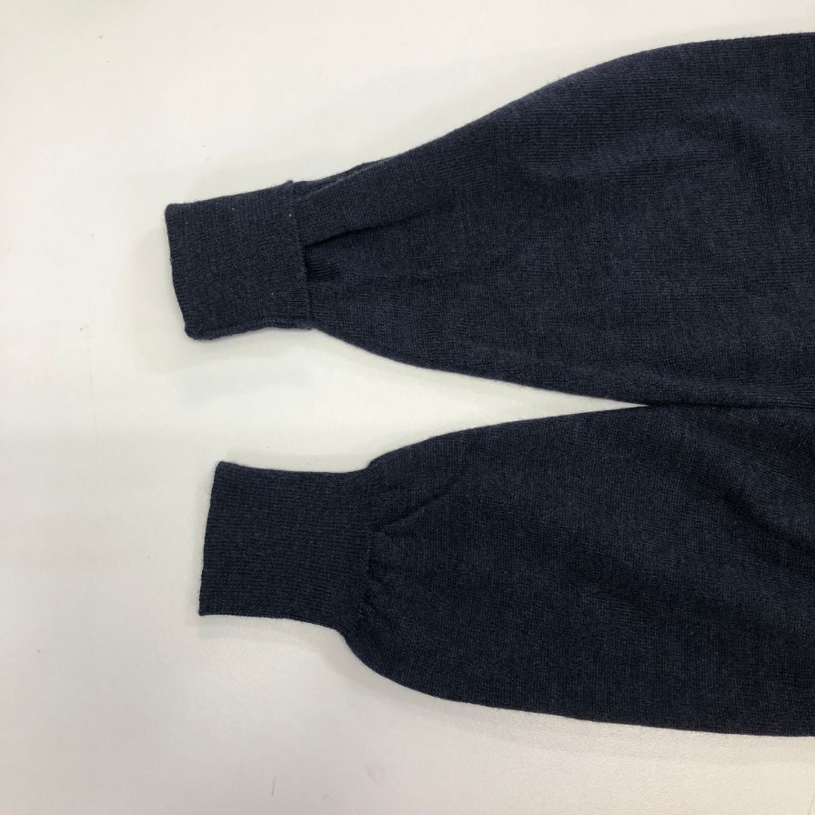 中古■グッチ ニット ポロシャツ 長袖 ウール 100％ ネイビー サイズ L GUCCI 【AFB41】
