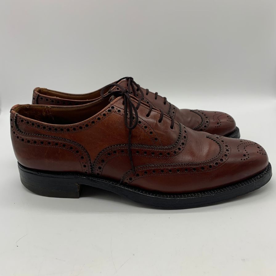 ダックス レザーシューズ ウィングチップ カーフ ボルドー メンズ サイズ10 Daks 約28.0cm【YB6】