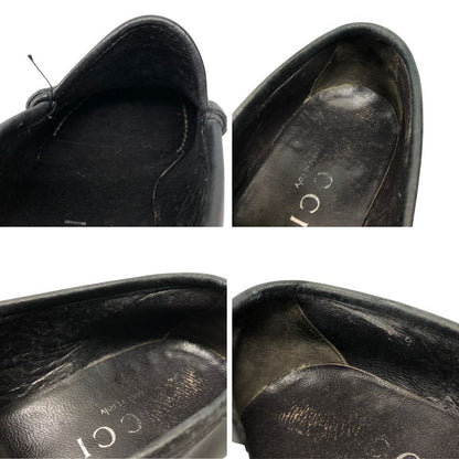 グッチ ローファー ホースビット シルバー金具 レザー メンズ サイズ41E ブラック GUCCI 約26.0cm【AFC46】
