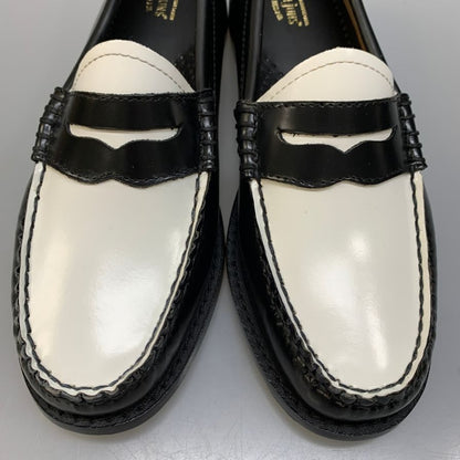 ジーエイチバス ローファー ウィージャンズ ラーソン サイズ8.0 メンズ ブラック ホワイト G.H.Bass&Co. WEEJUNS LARSON ローファー 約26.0cm【LA】【中古】
