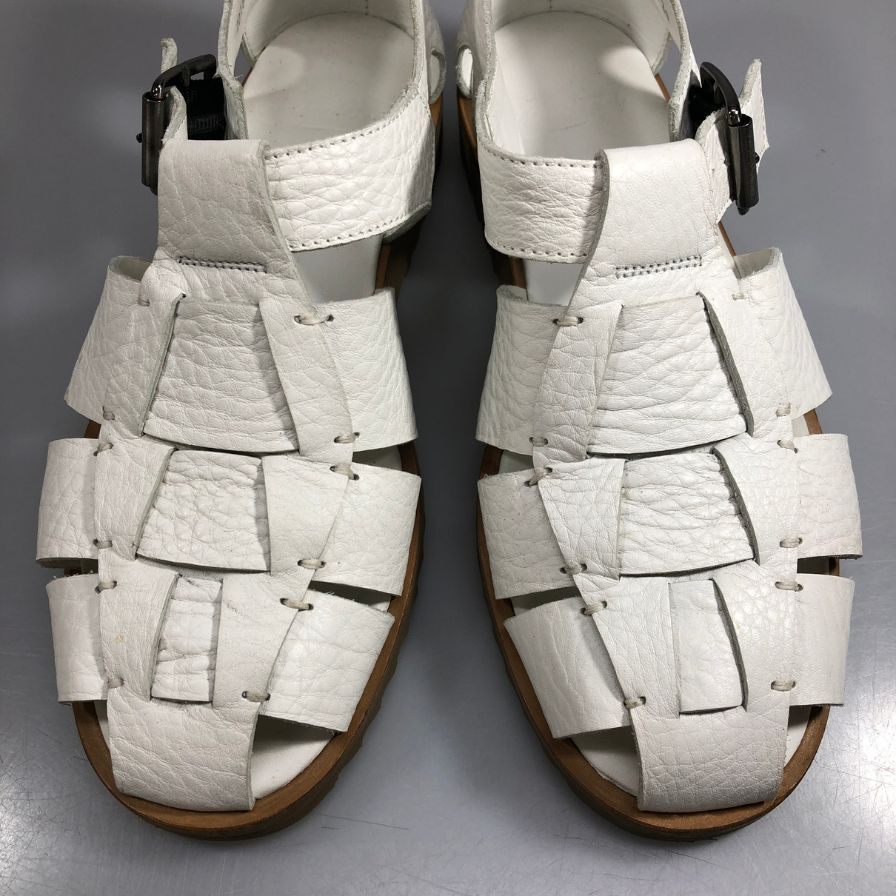 パラブーツ パシフィック スポーツ グルカサンダル ホワイト レザー サイズ39 Paraboot PACIFIC SPORT 約24.0cm【AFC32】