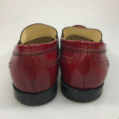 ボッテガヴェネタ エナメル コインローファー メンズ サイズ42.5 ボルドー BOTTEGA VENETA 約27.5cm【AFC46】