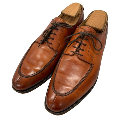 クロケット&ジョーンズ ニューポート カーフ ブラウン サイズ7.5E メンズ CROCKETT&JONES ビジネスシューズ 約26.5cm【LA】【中古】