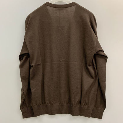 未使用◆キャッシュ＆バルバ カーディガン ウーステッドカシミヤ 150 ブラウン メンズ サイズ2 IMWSW002 Cash&Barba 【AFB27】