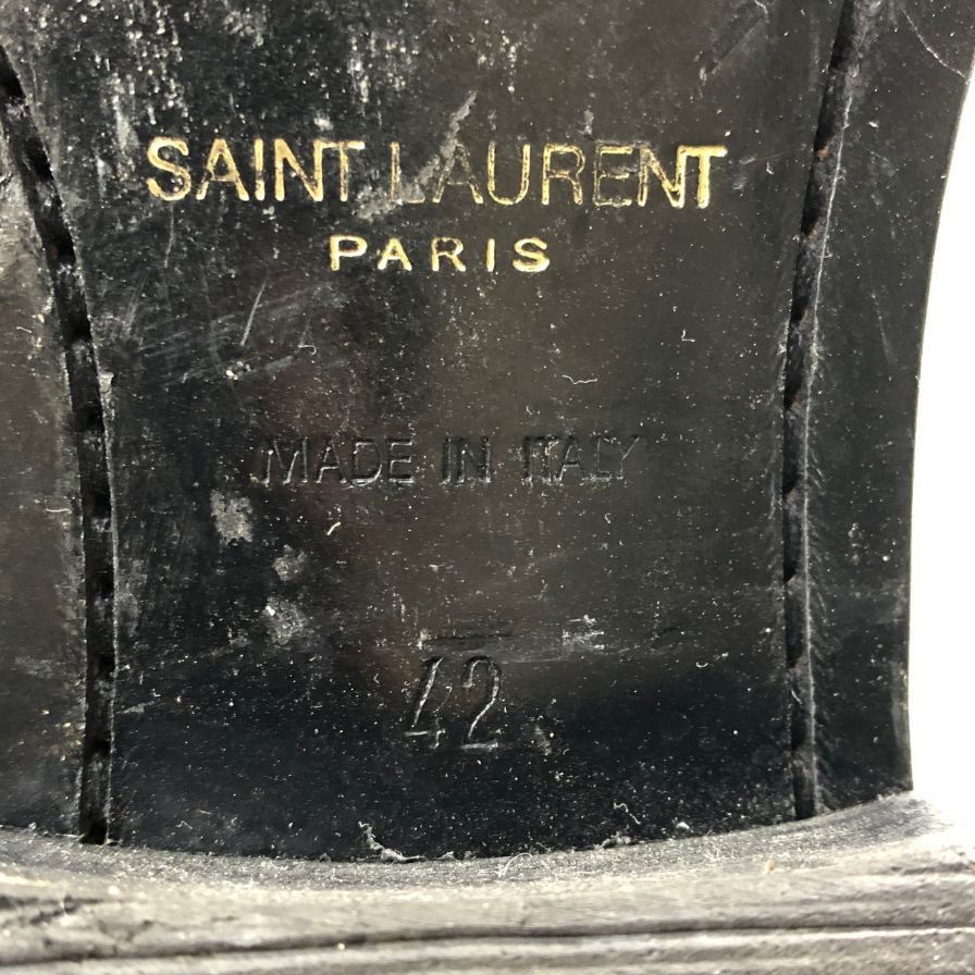 サンローラン ジョッパーブーツ 443200 エディ期 カーフ ブラック サイズ42 メンズ SAINT LAURENT 約27.0cm【AFC47】