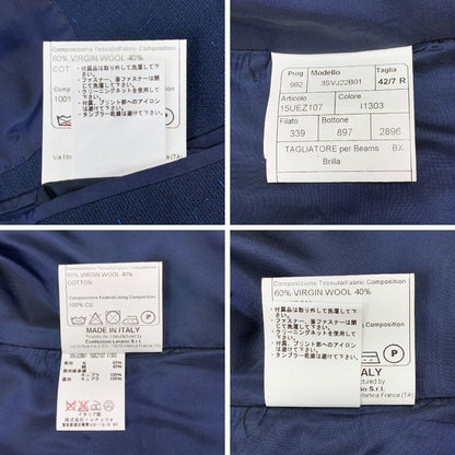タリアトーレ ブリッラペルイルグスト別注 スリーピース スーツ  3SVJ22B01 ウール コットン ネイビー系 メンズ サイズ42/7R TAGLIATORE【AFB18】