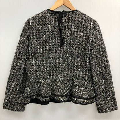 中古◆レッドヴァレンティノ ペプラム ツイード ジャケット ブラック サイズ42 RED VALENTINO 【AFB36】