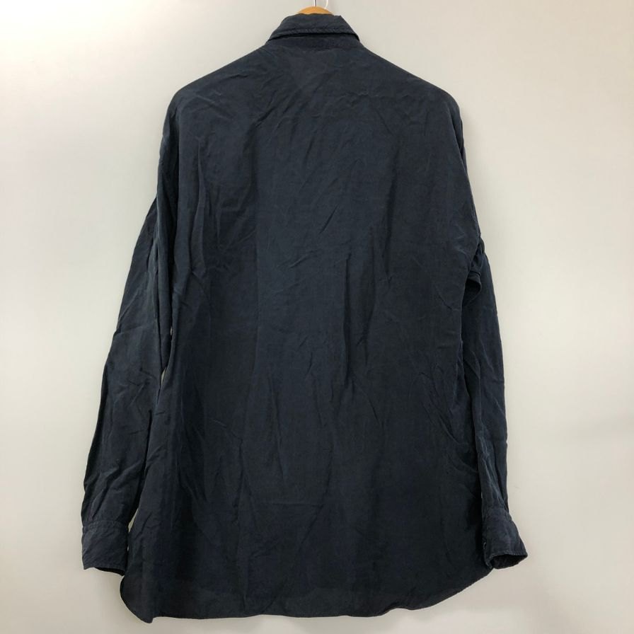美品◆シンヤ 長袖シャツ 日本製 キュプラ100% メンズ サイズ3 ブラック SHINYA 【AFB35】