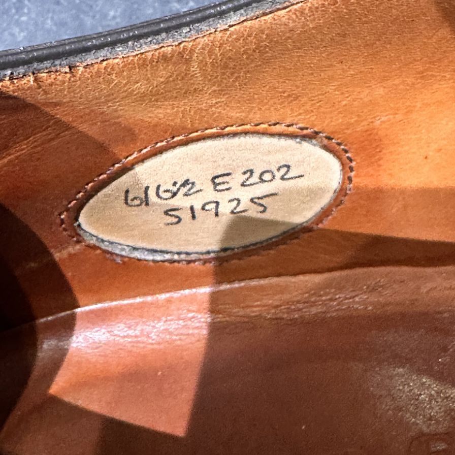 エドワードグリーン レザーシューズ ストレートチップ チェルシー 202ラスト チェスナット UK6E EDWARD GREEN ビジネスシューズ 約24.5cm【LA】【中古】