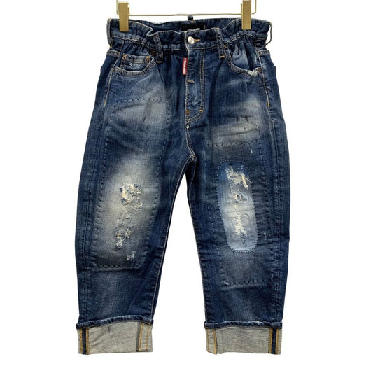 ディースクエアード デニムパンツ Big Dean's brother jean エイジング加工 コットン ポリウレタン サイズ40 レディース ブルー DSQUARED2 【AFB20】