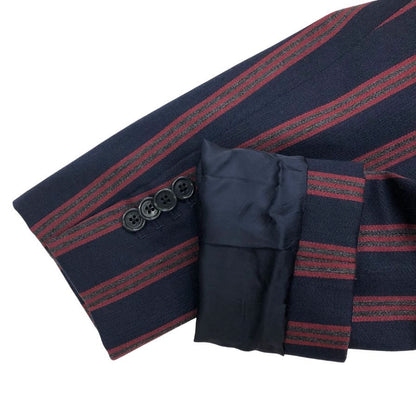 中古◆ブルックスブラザース ストライプ ジャケット  レディース  サイズ6 ネイビー＆レッド Brooks Brothers 【AFB50】