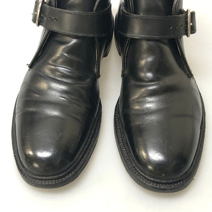 オールデン コードバン レザー ジョージブーツ シングルモンク 91810 メンズ サイズ8.5E ブラック ALDEN ブーツ 約26.5cm【AFC3】【中古】
