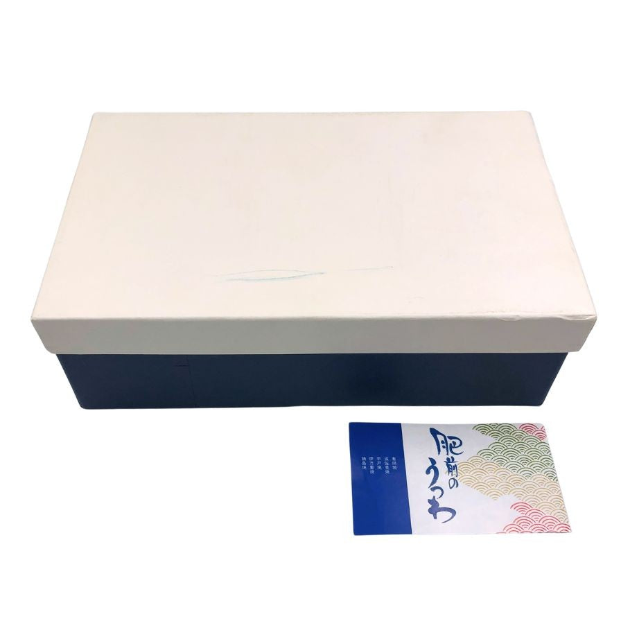 有田焼 肥前のうつわ 永峰 花柄 ブルー×ホワイト 5客セット【AFI26】【中古】