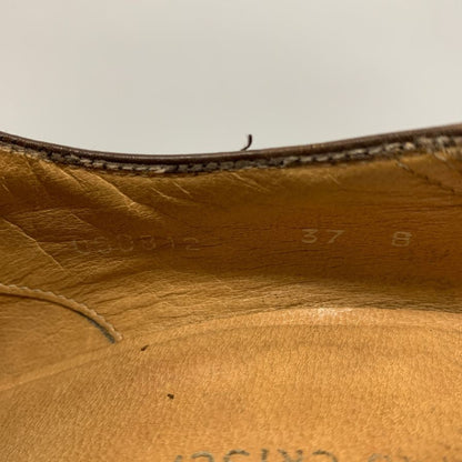 タニノクリスチー ヒールパンプス モンクストラップ ブラウン ゴールド金具 レディース サイズ37B TANINO CRISCI 約23.5cm【AFC4】