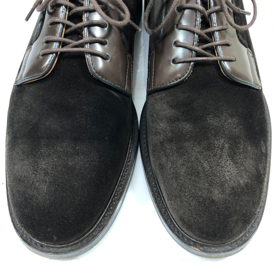 ポールスミス レザーシューズ スエード プレーントゥ ダークブラウン メンズ UK6 Paul smith 約24.5cm【AFD8】