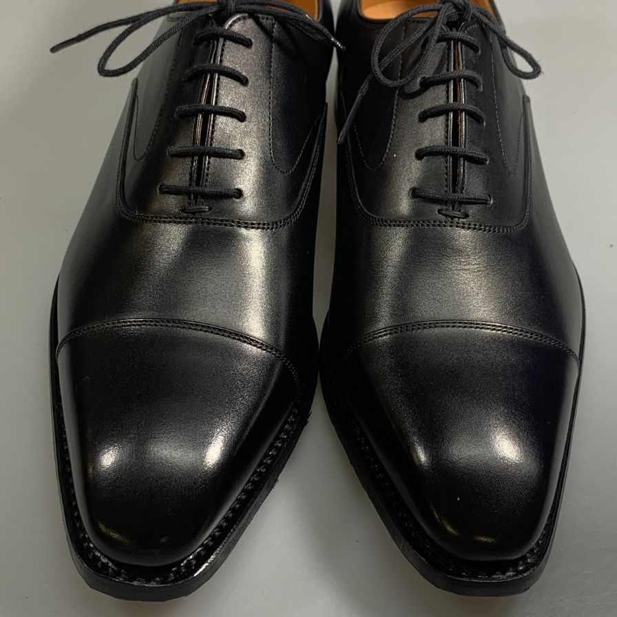 スコッチグレイン ストレートチップ カーフレザー  レースアップシューズ 1716 メンズ ブラック サイズ25.5 SCOTCH GRAIN ビジネスシューズ 約25.5cm【LA】【中古】