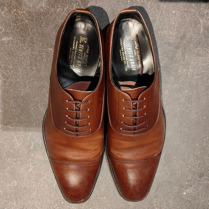 スコッチグレイン レザーシューズ 03446ストレートチップ ブラウン メンズ サイズ25 SCOTCH GRAIN ビジネスシューズ 約25.0cm【LA】【中古】