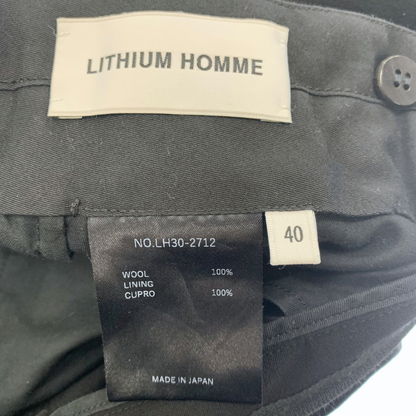 美品◆リチウムオム スラックス パンツ メンズ ブラック サイズ40 LITHIUM HOMME【AFB9】