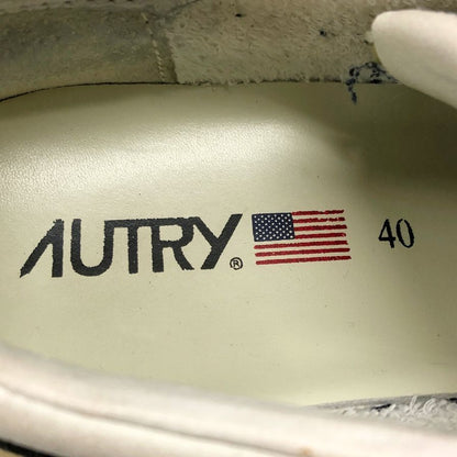 オートリー レザー ローカット スニーカー メンズ サイズ40 ホワイト系 AUTRY 約25.0cm【AFC36】