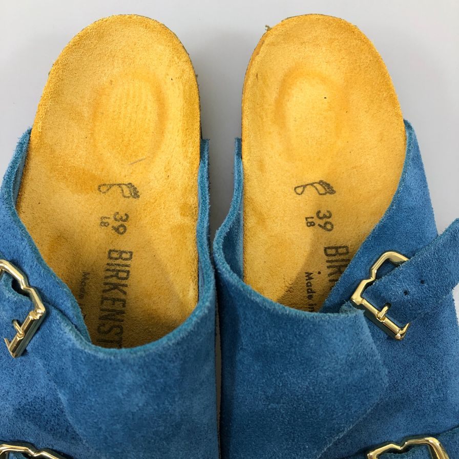 ビルケンシュトック チューリッヒ スエードサンダル サイズ ブルー メンズ サイズ39  BIRKENSTOCK 約25.0cm【AFC2】