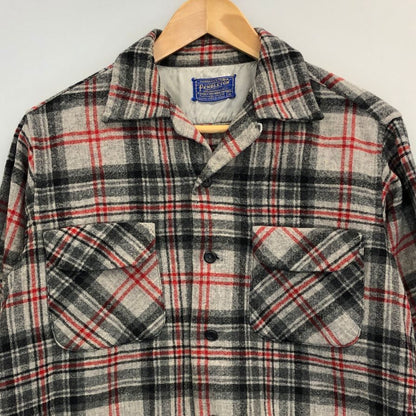 中古■ペンドルトン 50S チェックシャツ オープンカラー USA製 総柄 メンズ サイズM PENDLETON 【AFB38】