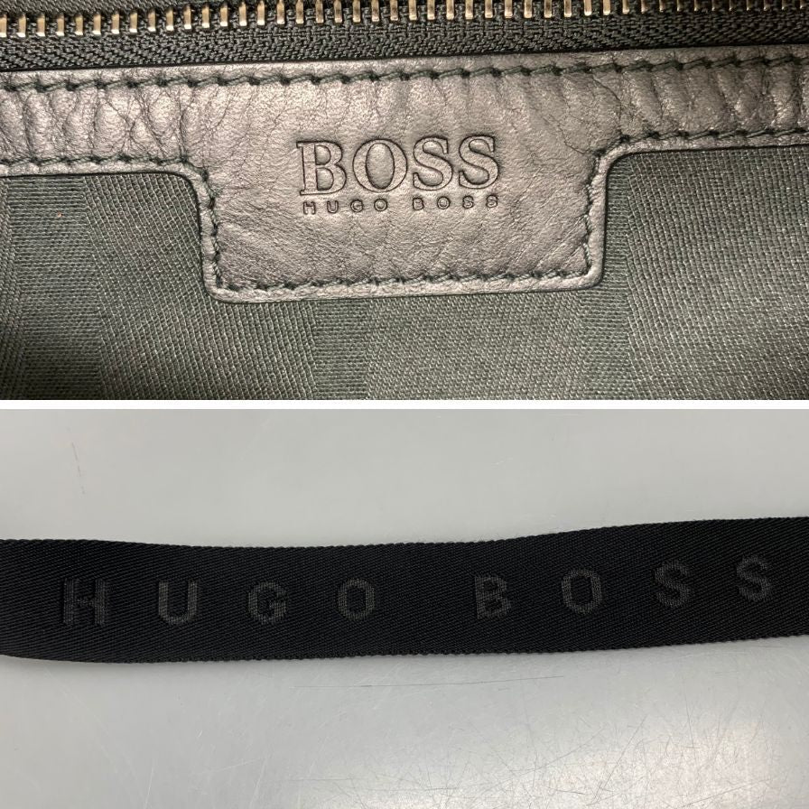 ヒューゴ ボス トートバッグ レザー パンチング メンズ ブラック HUGO BOSS【AFE11】